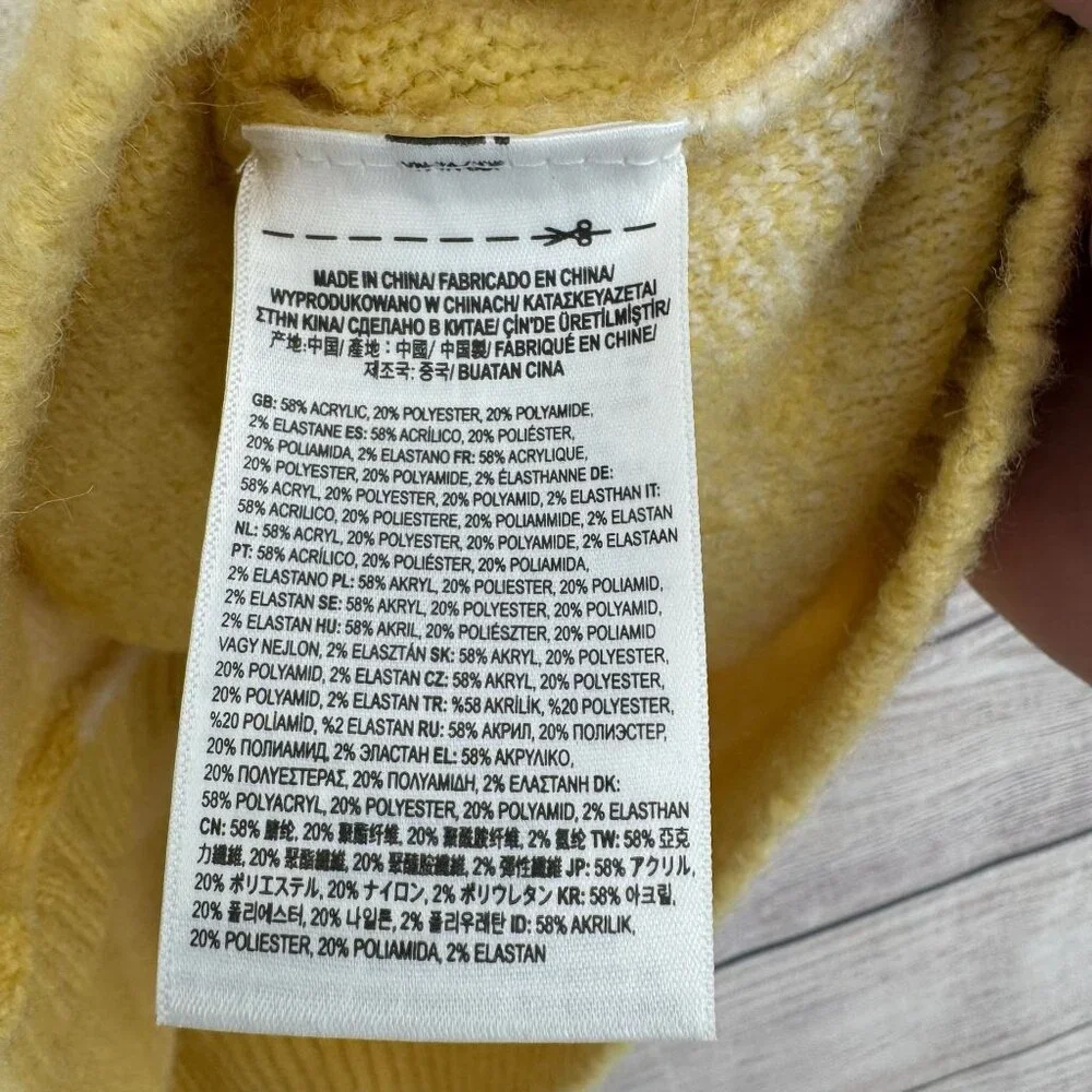 Vans Yellow & White Checkerboard Cardigan Sweater - Picture 9 of 14